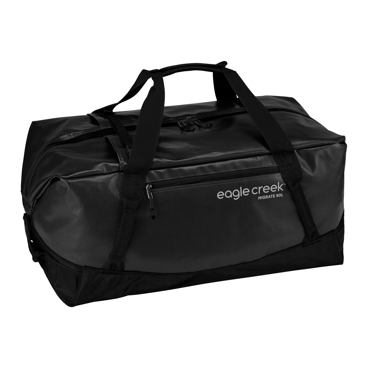 Migrate 90L Duffel Bag - Black Duffel Bag Backpack Eagle Creek View 