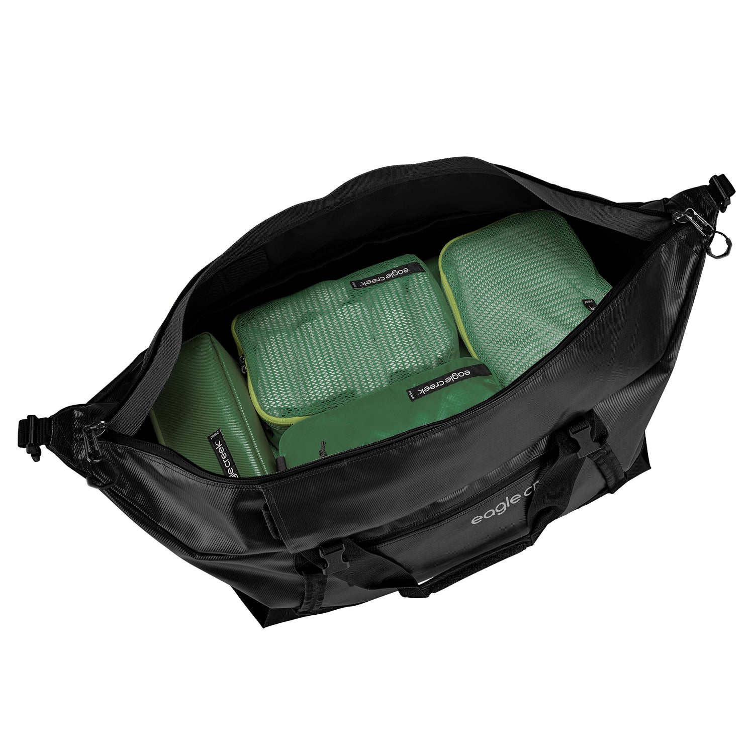 Migrate 90L Duffel Bag - Black Duffel Bag Backpack Combo Eagle Creek View 